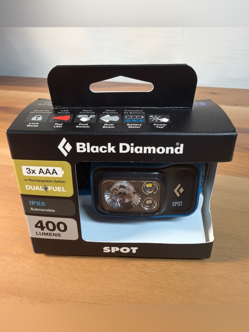 New In Box Black Diamond Spot 400 Headlamp 400 Lumens IPX8 Dual-Fuel  LED